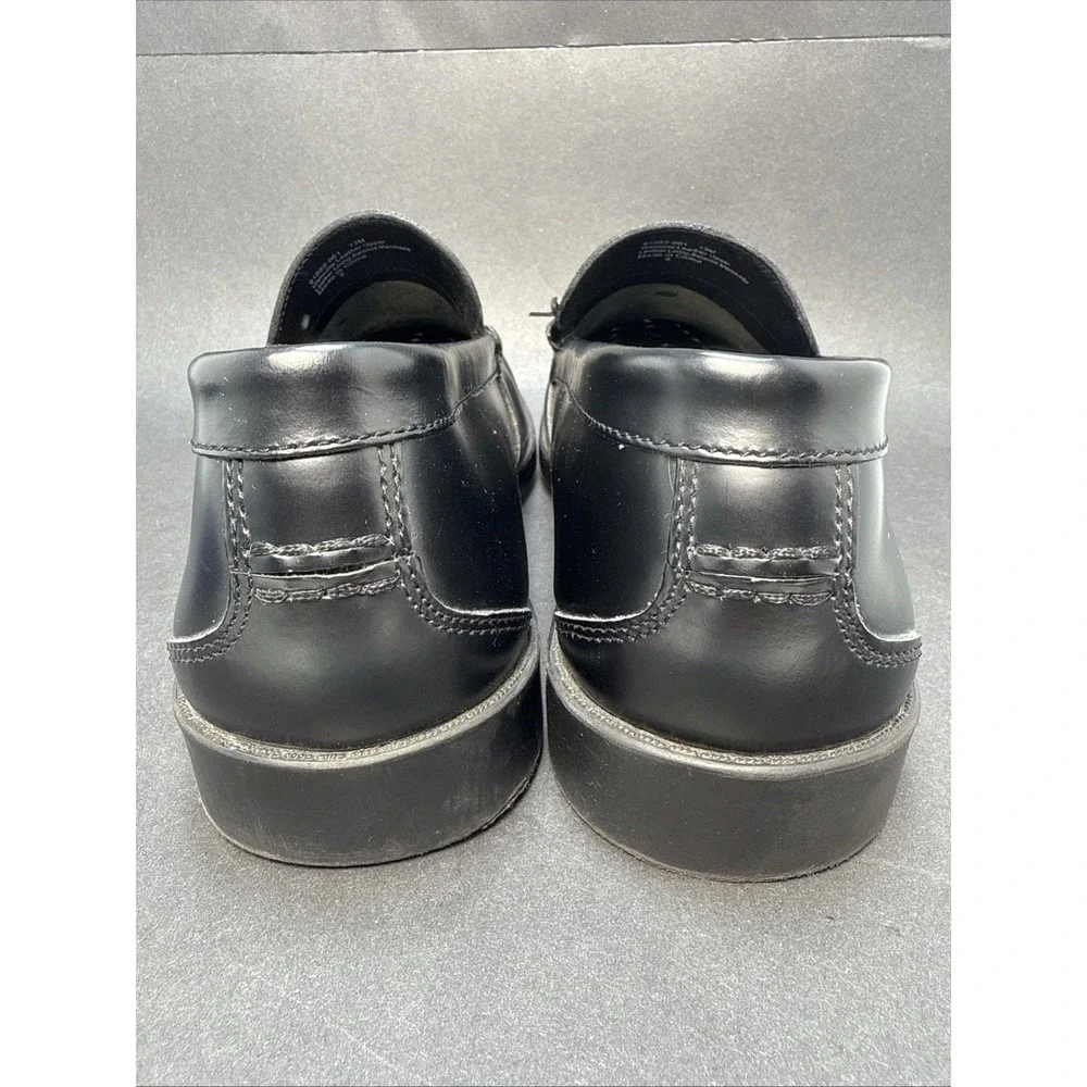 Brassboot Black Leather Men's Dress Loafers 13 M Shoes w Vtg Shoe Tree Stretcher
